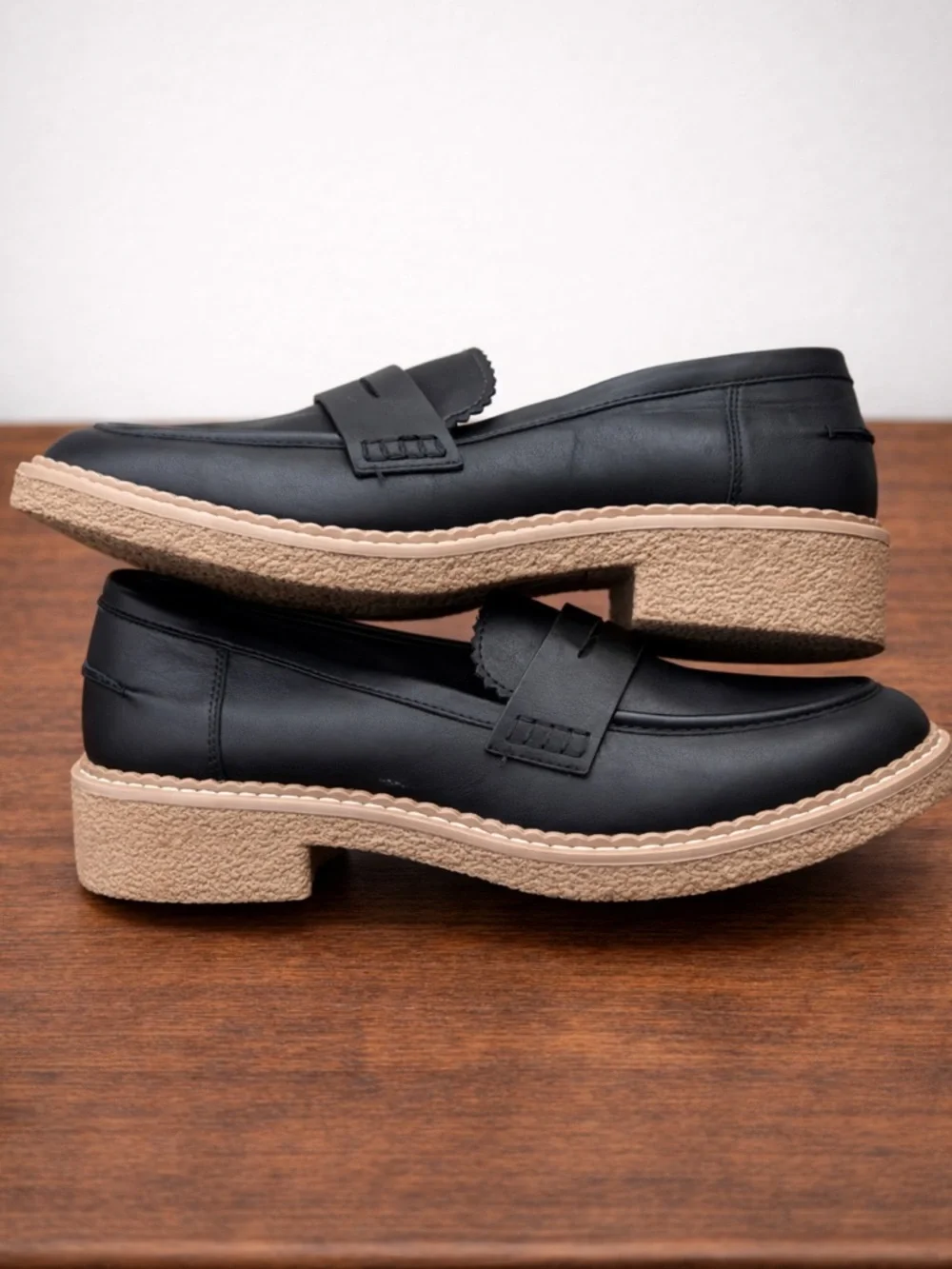 DV Dolce Vita Thurman Platform Penny Loafers Black Women’s 8.5 NWOB
